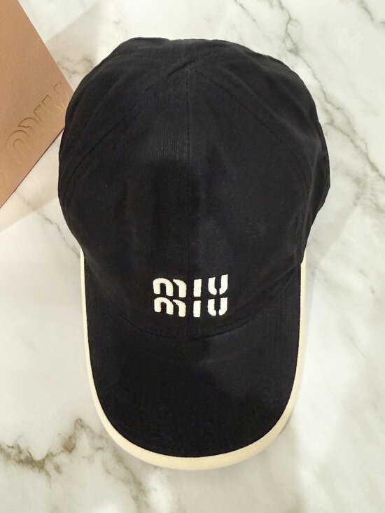 MIU MIU Drill Baseball Cap Black Brand New with Original Bag main image 4